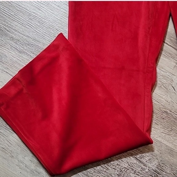 Maison d'Amelie Paris Red Velveteen Trouser Pants Women's Size 2/4 - Picture 6 of 16